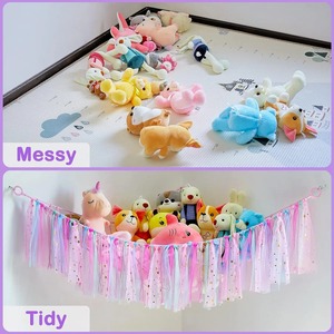 Stuffed Animal Net Hammock Toy Storage Net With Tassels For Stuffed Animal Plush Toy Bohemian Handwoven Corner Hanging Net - Product Image 6
