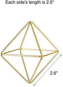 Elegante <span class=keywords><strong>maceta</strong></span> colgante de Metal dorado montada en la pared, diseño geométrico, soporte de marco de <span class=keywords><strong>maceta</strong></span> para uso en jardín, condición de suelo - Product Image 6