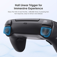 Manette de jeu sans fil Bluetooth avec éclairage RGB, prise casque et double vibration pour PC et PS4 – Vente directe usine