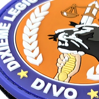 Patch en PVC souple 3D rond personnalisé, gaufré, avec fixation auto-agrippante ou thermocollante pour chapeau, sac, vêtement