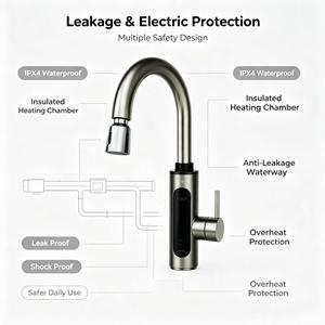 3500w 220v Instantaneous Electric Water Heater <strong>Hot</strong> Water Faucet <strong>Thot</strong> Water Heaters Fast Heating Household Kitchen Bathroom - Product Image 3