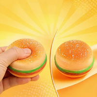 Jouet Squishy Hamburger Anti-Stress, Jouet Alimentaire Kawaii en Forme de Burger, à Remontée Rapide, Doux à Presser, Faux Aliments pour Enfants et Adultes