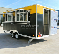Remorque de restauration entièrement équipée, camion de cuisine mobile USA, chariot à pizza, chariot à hot-dogs, caravane à kebab, cuisine mobile