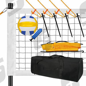 Ensemble de <span class=keywords><strong>filet</strong></span> de <span class=keywords><strong>volley</strong></span>-ball portable pour l'extérieur, la cour, la plage avec système anti-affaissement, poteaux réglables en hauteur, ballon de <span class=keywords><strong>volley</strong></span>-ball avec pompe - Product Image 6