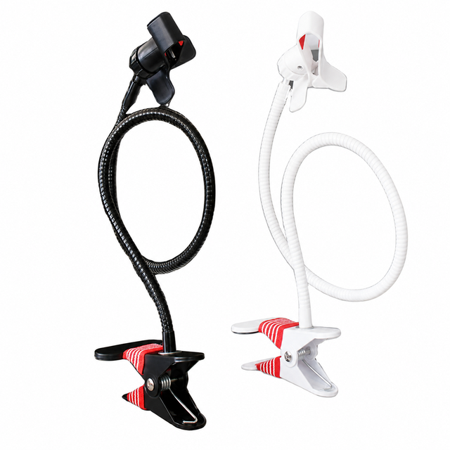 Desktop Bedside Adjustable Height ABS Material Gooseneck Long Arm Flexible Mobile Phone Holder with Customizable Color