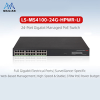 Switch Gigabit Ethernet Administrado de Capa 2 H3C MS4100-LI con POE y SNMP para Sistemas de Vigilancia CCTV