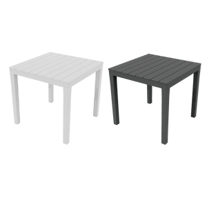 Table modulaire carrée 'Bali' en blanc pour l'extérieur et le patio - Product Image 1