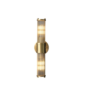 Lampe murale en laiton doré de style antique avec abat-jour en verre pour hôtel - Product Image 5
