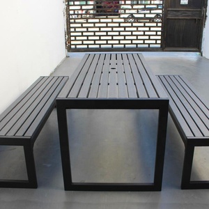 <span class=keywords><strong>Table</strong></span> de pique-nique rectangulaire en bois <span class=keywords><strong>composite</strong></span> recyclé avec une seule banquette, ensemble de <span class=keywords><strong>table</strong></span> et bancs de pique-nique en bois <span class=keywords><strong>composite</strong></span> - Product Image 2