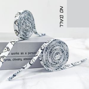 Lacets plats durables en polyester de 8 mm de large, lacets imprimés de dessins animés de la rue Sesame, lacets pour baskets, sports décontractés - Product Image 1