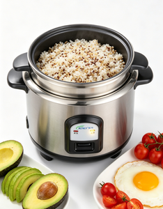 Cuiseur à riz en acier inoxydable robuste avec cuiseur vapeur, chauffage haute puissance, cuisson uniforme, conception durable pour la maison ou les restaurants - Product Image 4
