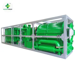 Fit in 40ft container pyrolysis plant installation for processing waste plastic and tires