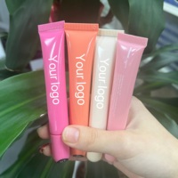 Private Label Vegan Peptide Lip Butter Balm Tube met Fruitgeur, Hydraterende Lip Tint Olie, Op Maat Gemaakte Lipgloss Balm