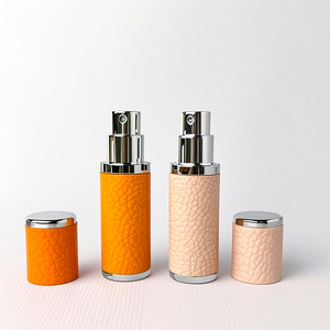 New Style Elegant <b>Perfume</b> Vial Spray Bottle 5ml 10ml Round <b>Mini</b> Small Portable Cute Leather Glass <b>Perfume</b> Bottle With Screw Cap - Product Image 2