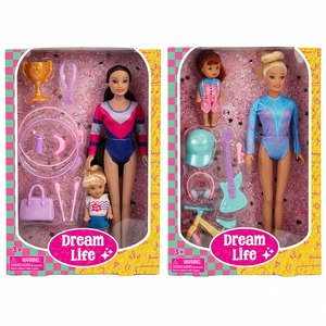 Fashion <b>Doll</b> Set With <b>Gymnastics</b> Outfit And Accessories For Girls 8-13 Years PVC Material Dual Size 29cm And 10cm - Product Image 3