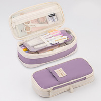 Trousse à crayons grande capacité avec fermeture éclair Trousse à crayons Trousse à crayons Sac à stylos Organisateur de bureau Fournitures scolaires pour enfants
