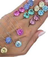 Vente directe usine – Liens personnalisés pour clients – Chaîne en bambou de 18 pouces pour femme, motif floral, cuivre, diamant, 12 mm, Aurora