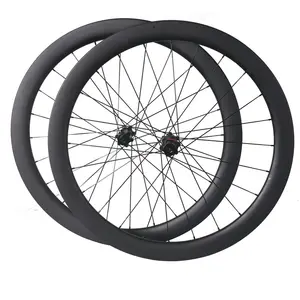 Прямая продажа с фабрики 700C, комплект дисковых тормозов из углеродного волокна для дорожного велосипеда, комплект углеродных колес для дорожного велосипеда