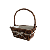 Nouveaux paniers à fleurs en rotin tissés à la main avec paniers-cadeaux de rangement pour pain de fruits décorés et paniers de rangement traités