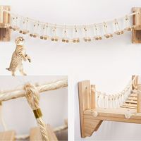 Puente Colgante para Gatos Winners Al123, Modelo de Madera de Pino, Ideal para Apartamentos, Compacto, Ahorra Espacio, Montado en la Pared, Estilo Simple