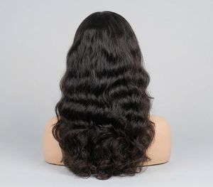Pelucas de Cabello Humano Remy 100% Naturales con Ondas Profundas Negras, con Encaje Frontal, Etiqueta Personalizada OEM, Fabricante al por Mayor B2B - Product Image 1