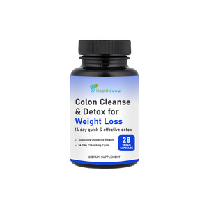 Capsules Détox Nettoyantes pour le Côlon en Gros pour la Perte de Poids avec Graines de Lin, Incluant des Fibres Prébiotiques et un Soutien Digestif - Product Image 1