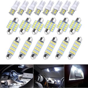 <b>Car</b> LED <b>Interior</b> <b>Light</b> Kit 20pcs T10 2835 Smd For Parking Reading License Plate Door Roof <b>Lights</b> - Product Image 1