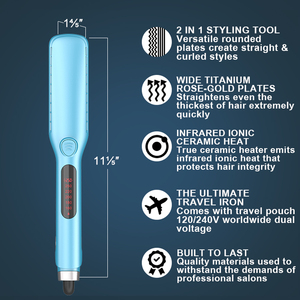 SMET Planchas para cabello Keramik 500 Grad Flachbauereisen professioneller salon tragbarer Nano-Titan nass-zu-trockenhaar-Hochglätter