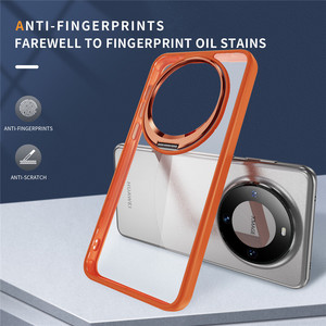 Étui de téléphone transparent en TPU acrylique avec support pliable pour appareil photo, <span class=keywords><strong>coque</strong></span> antichoc à <span class=keywords><strong>induction</strong></span> magnétique pour Huawei Mate 60 Pro - Product Image 4