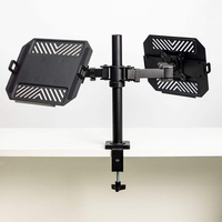 Nouveau support de bureau pour deux moniteurs, réglable en hauteur, bras de montage classique pour 2 moniteurs, écran de 32 pouces, noir