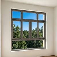 Ventana Corredera de Doble Cristal de Aluminio de Alto Rendimiento con Diseño Moderno, Adecuada para Balcones Residenciales