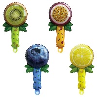 Kleurrijke kinderfeestjespeelgoed zomer vakantie fruit thema aluminiumfolie handvat stokjes aardbeien kiwi's watermeloenen gevormde ballon