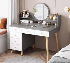 Muebles <span class=keywords><strong>de</strong></span> Dormitorio Modernos <span class=keywords><strong>de</strong></span> Lujo, Tocador <span class=keywords><strong>de</strong></span> Madera MDF <span class=keywords><strong>con</strong></span> Espejo y Luz <span class=keywords><strong>para</strong></span> Sala <span class=keywords><strong>de</strong></span> Estar o Uso en Hoteles - Product Image 4
