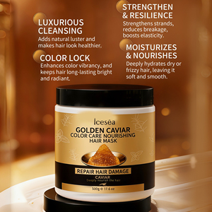 <span class=keywords><strong>Mascarilla</strong></span> Capilar Nutritiva Icesea Golden Caviar con Tratamiento Intensivo <span class=keywords><strong>para</strong></span> Fortalecer la Raíz y Nutrir <span class=keywords><strong>el</strong></span> <span class=keywords><strong>Cabello</strong></span> Dañado/Seco - Product Image 5