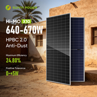 Panneau solaire mono N type 645W 650W 655W 660W 670W Hpbc2.0 Panneaux solaires bifaciaux