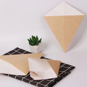 Thiết kế mới khoai tây chiên rãnh thiết kế trang trí sáng tạo ẩm thực phương tây lớn hình nón hộp giấy - Product Image 4