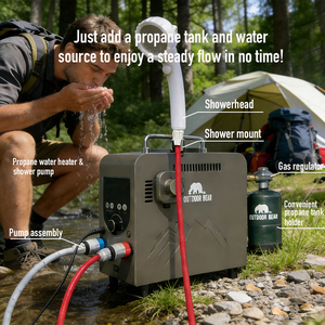 Chauffe-eau instantané au gaz portable, température constante, sans réservoir, pompe à chaleur, chauffe-eau au gaz portable, <span class=keywords><strong>douche</strong></span> portable pour le <span class=keywords><strong>camping</strong></span> en plein air - Product Image 1