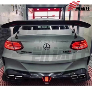Kits de carrosserie pour Mercedes Benz Classe C AMG C63 <span class=keywords><strong>W205</strong></span>, pare-chocs arrière avec éclairage LED, kits de carrosserie semi-carbone - Product Image 6
