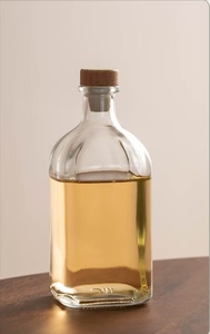 Bouteilles en verre transparentes carrées les plus vendues de 100 ml, 375 ml, 500 ml pour la <span class=keywords><strong>vodka</strong></span>, le whisky et le brandy avec bouchons en liège. - Product Image 6