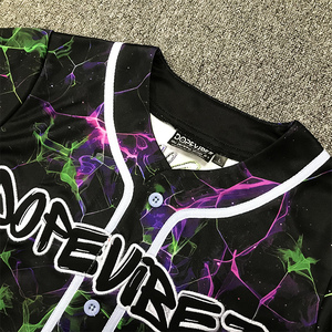 Chemises de baseball originales et drôles Tops courts personnalisés bon marché Maillots de baseball Streetwear - Product Image 3