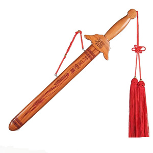 Espada tradicional de madera de melocotón para Feng Shui riqueza y bloque energía negativa colgante de pared de madera - Product Image 5