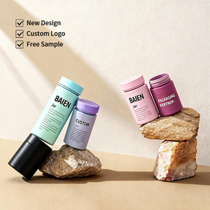 Bouteilles de Vitamines Givrées Colorées OEM 100ml 200ml 300ml 250ml 500ml, Bocaux <span class=keywords><strong>d</strong></span>'Emballage de Suppléments en Plastique PET Mat à Large Ouverture - Product Image 1
