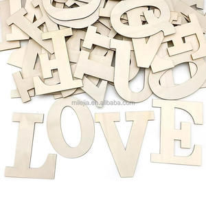 Lettere di <span class=keywords><strong>legno</strong></span> personalizzate per decorazione da parete lettere in <span class=keywords><strong>legno</strong></span> non finite in bianco per la decorazione della parete di casa fai da te pittura artigianato - Product Image 5