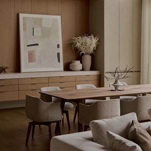 Ensemble de salon contemporain de luxe de style moderne et minimaliste Forfait villas pieds dans l'eau avec rangement caché Console <span class=keywords><strong>TV</strong></span> flottante - Product Image 3