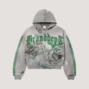 Nhà sản xuất quần áo streetwear tùy chỉnh Áo hoodie dáng rộng cổ trễ in hình kỹ thuật số DTG, kiểu vintage, xước, phai màu acid - Product Image 6