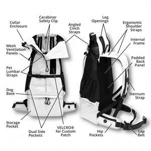 Free Sample Factory Custom logo Dog Carrier <b>Backpack</b> for Small and <b>Medium</b> Pets Front Facing Adjustable Dog <b>Backpack</b> Carrier - Product Image 5