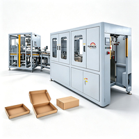Cartons prédécoupés, y compris des plateaux auto-scellants, des boîtes d'expédition et des boîtes de présentation, pour machine de pliage automatique de boîtes