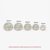 Boutons métalliques ronds personnalisés avec logo en relief, attaches cousues à la main pour costume d'affaires et manteau d'hiver