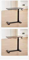 Table de lit réglable à prix de gros usine, table mobile pneumatique pour ordinateur portable et café, réglable