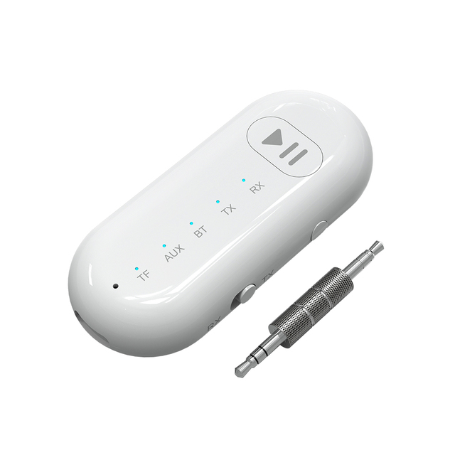 AUX 3.5mm Wireless 5.1 Stereo Audio Adapter Car Kit Blue-tooth Music Transmitter Receiver 2 in 1 for PC Home Speaker TV Earphone